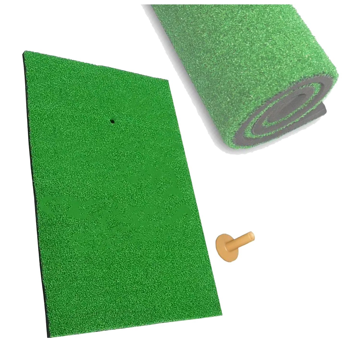Mini Golf Practice Mat Portable Artificial Turf Training Pad Tee 