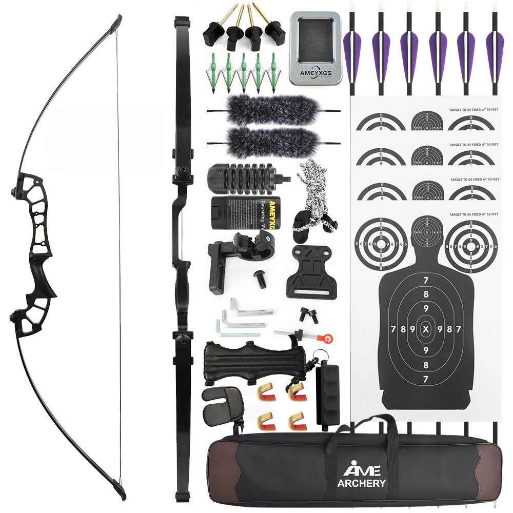 Magnesium-Aluminum Alloy Archery Bow, 40/50 lbs, Right-Handed, Dual Shock Absorption