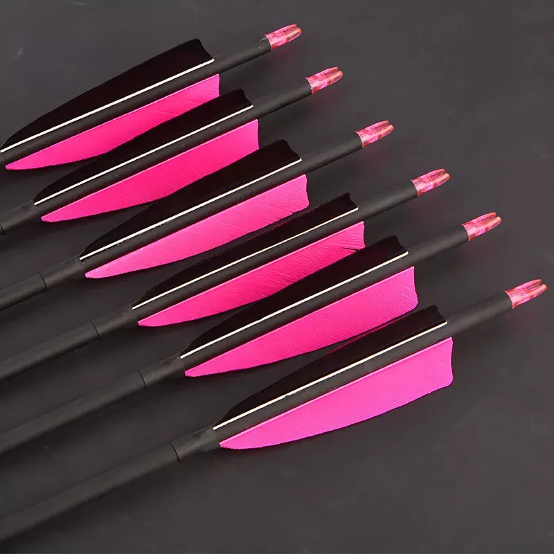 AME ARCHERY 30"  SP500 4" Turkey Feather Carbon Arrows(12pcs)
