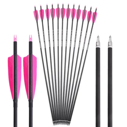 AME ARCHERY 30"  SP500 4" Turkey Feather Carbon Arrows(12pcs)