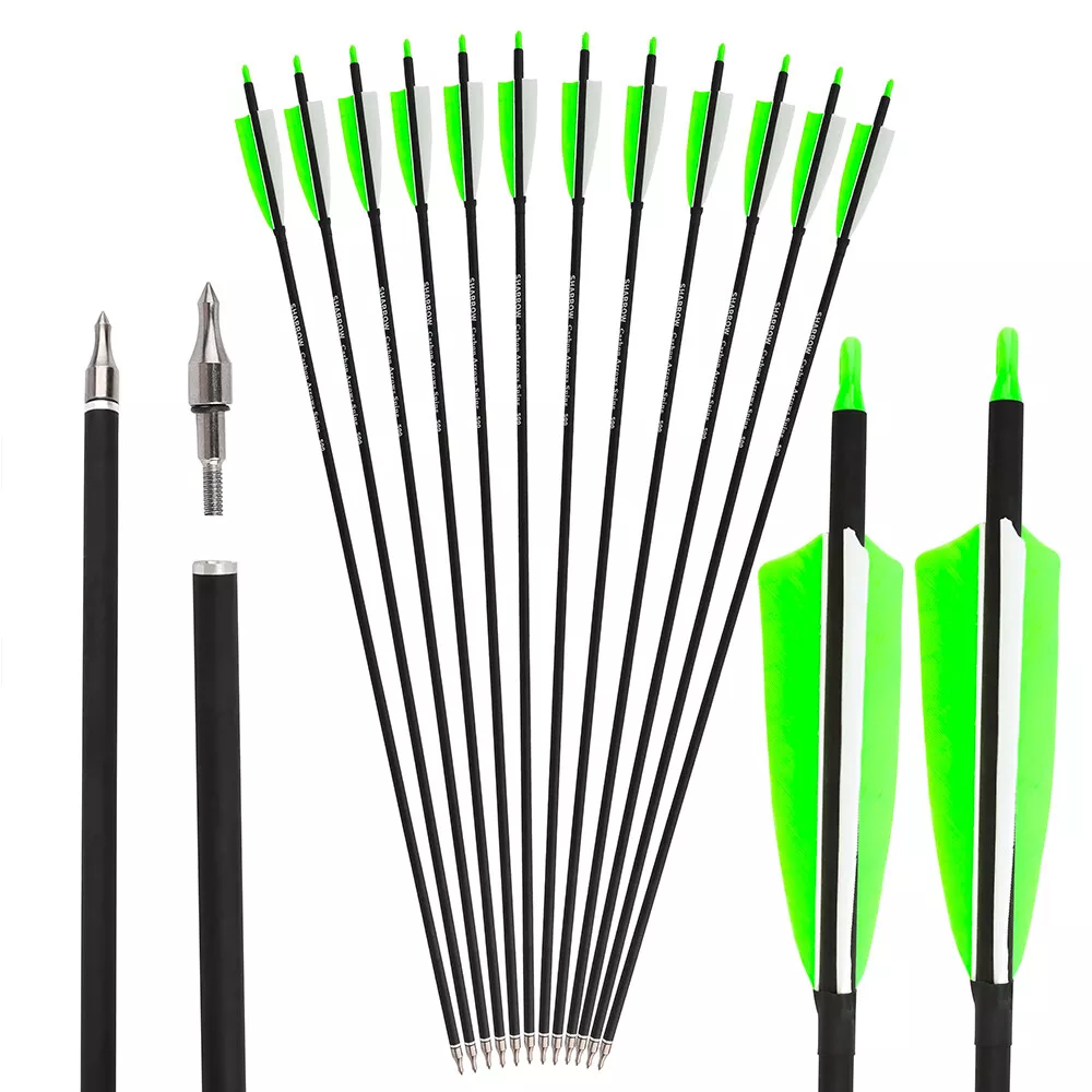 AME ARCHERY 30"  SP500 4" Turkey Feather Carbon Arrows(12pcs)
