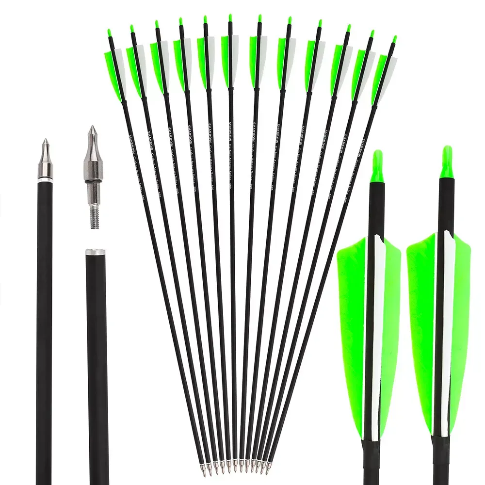 AME ARCHERY 30"  SP500 4" Turkey Feather Carbon Arrows(12pcs)