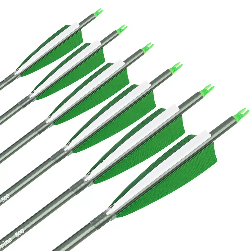 AME ARCHERY 30"  4" Turkey Feather SP500 Carbon Arrows (12pcs)