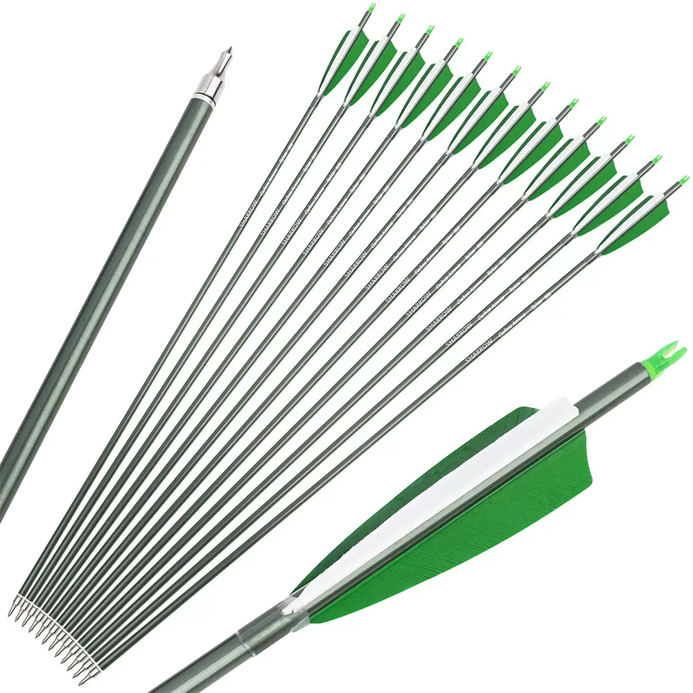 AME ARCHERY 30"  4" Turkey Feather SP500 Carbon Arrows (12pcs)