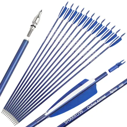 AME ARCHERY 30"  4" Turkey Feather SP500 Carbon Arrows (12pcs)