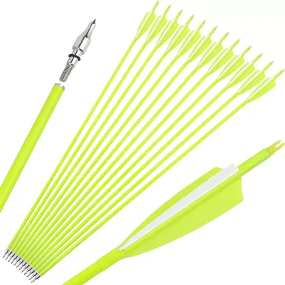 AME ARCHERY Carbon Arrows – 4" Turkey Feathers, Spine 500/600(12pcs)