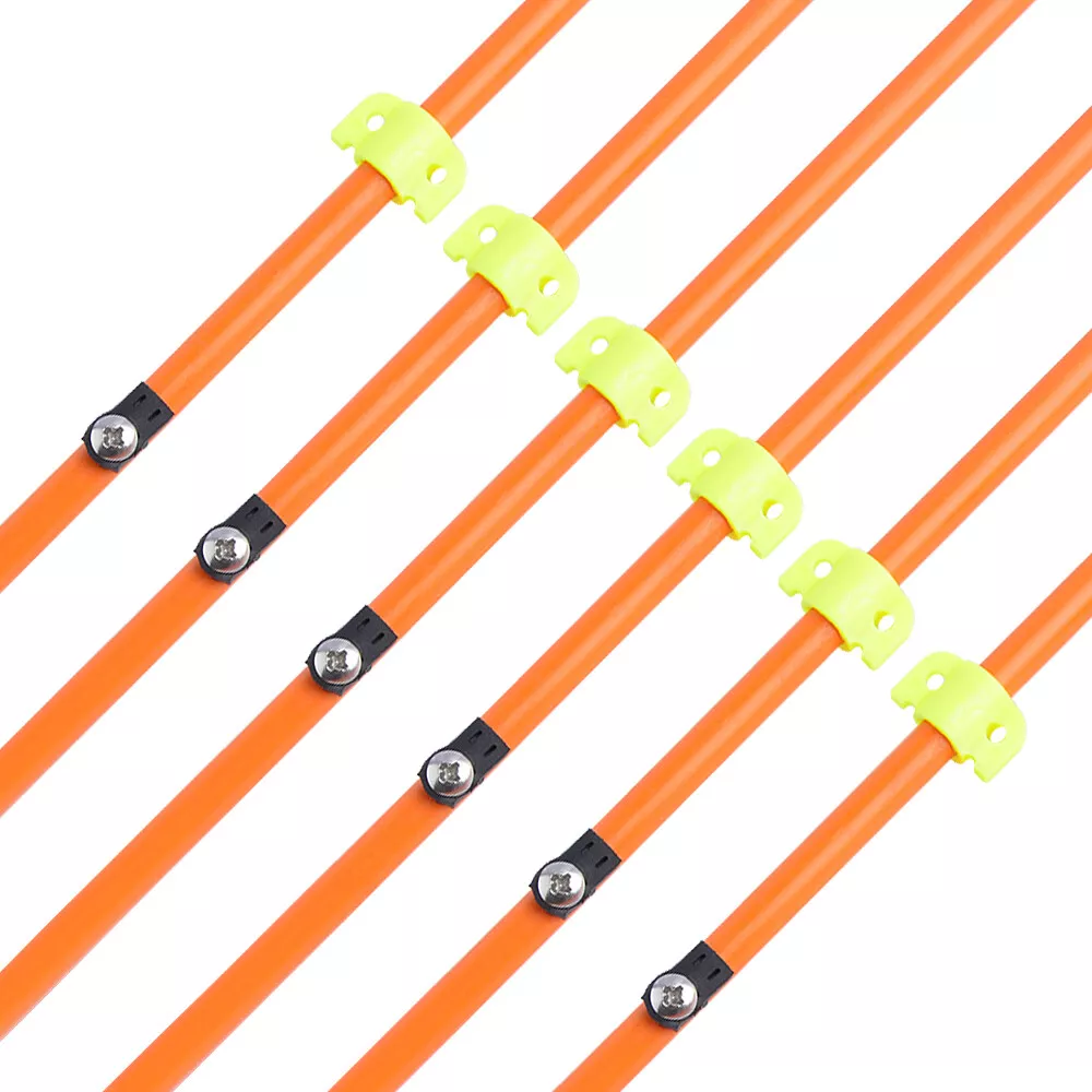 AME ARCHERY Bowfishing Arrows – 32.5" Solid Fiberglass Shaft with Barbed Broadhead (12pcs)