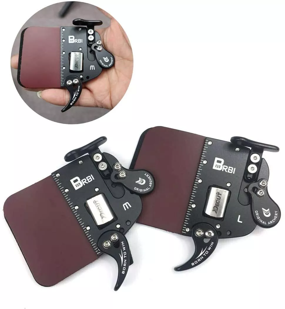 Decute Barebow Archery Finger Tab Cow Leather RH LH 