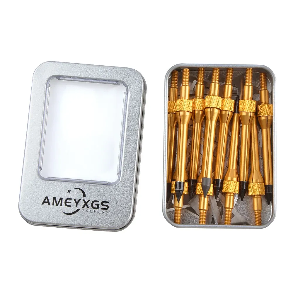 AME ARCHERY Three-Blade Hunting Broadhead Arrow Tips – 100gr (12pcs)