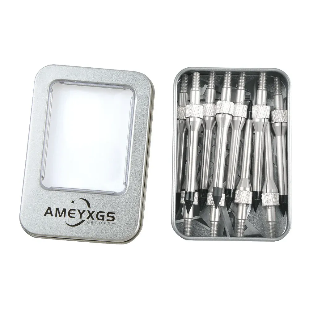 AME ARCHERY Three-Blade Hunting Broadhead Arrow Tips – 100gr (12pcs)
