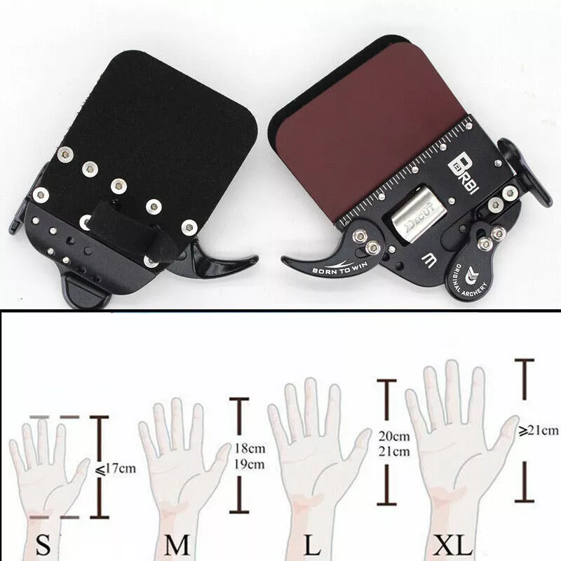 Decute Barebow Archery Finger Tab Cow Leather RH LH 