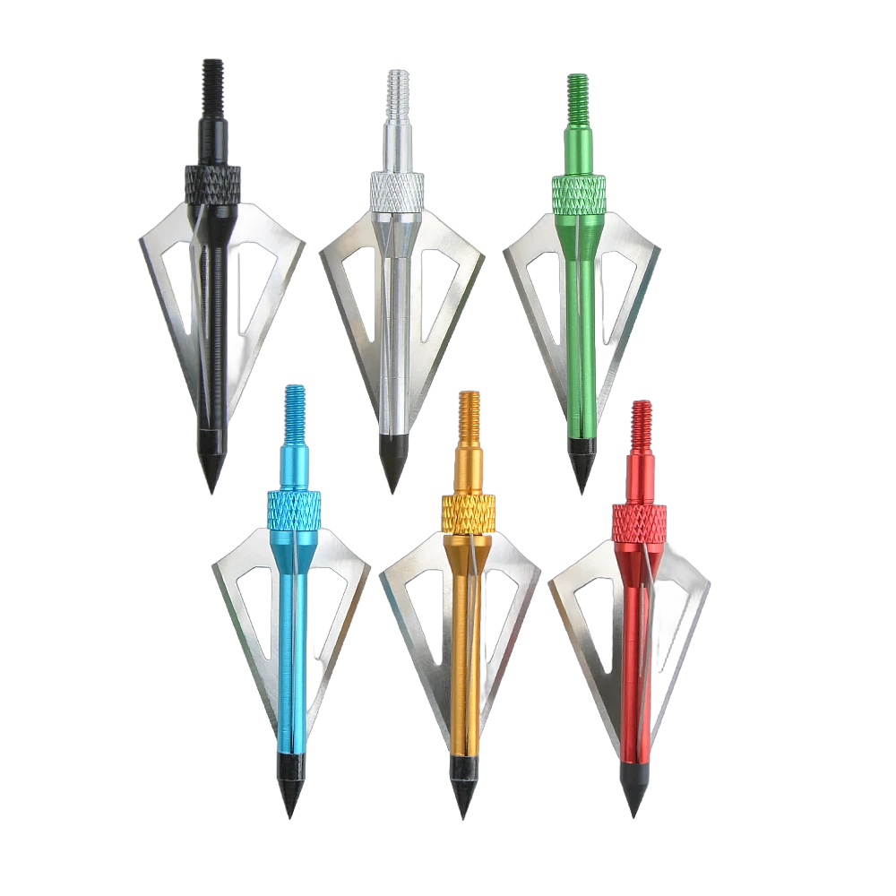 AME ARCHERY Three-Blade Hunting Broadhead Arrow Tips – 100gr (12pcs)
