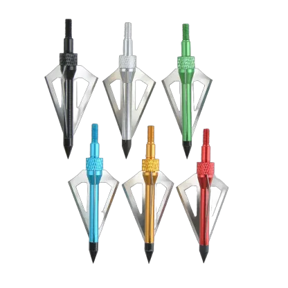 AME ARCHERY Three-Blade Hunting Broadhead Arrow Tips – 100gr (12pcs)