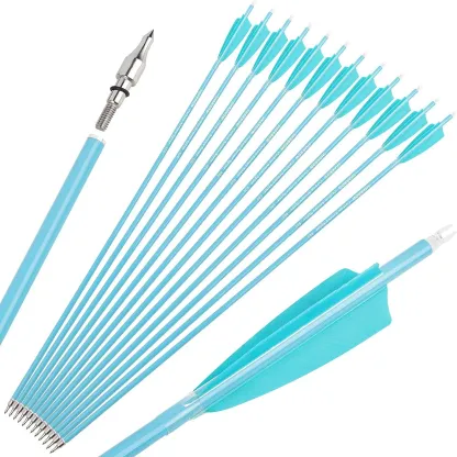AME ARCHERY Carbon Arrows – 4" Turkey Feathers, Spine 500/600(12pcs)