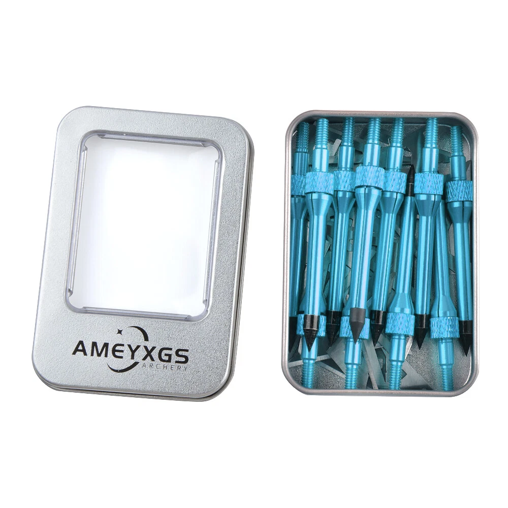 AME ARCHERY Three-Blade Hunting Broadhead Arrow Tips – 100gr (12pcs)