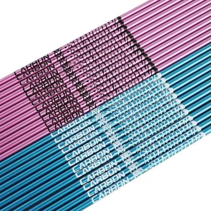 AME ARCHERY Pure Carbon Arrows with 2" Natural Feathers – 12pcs 