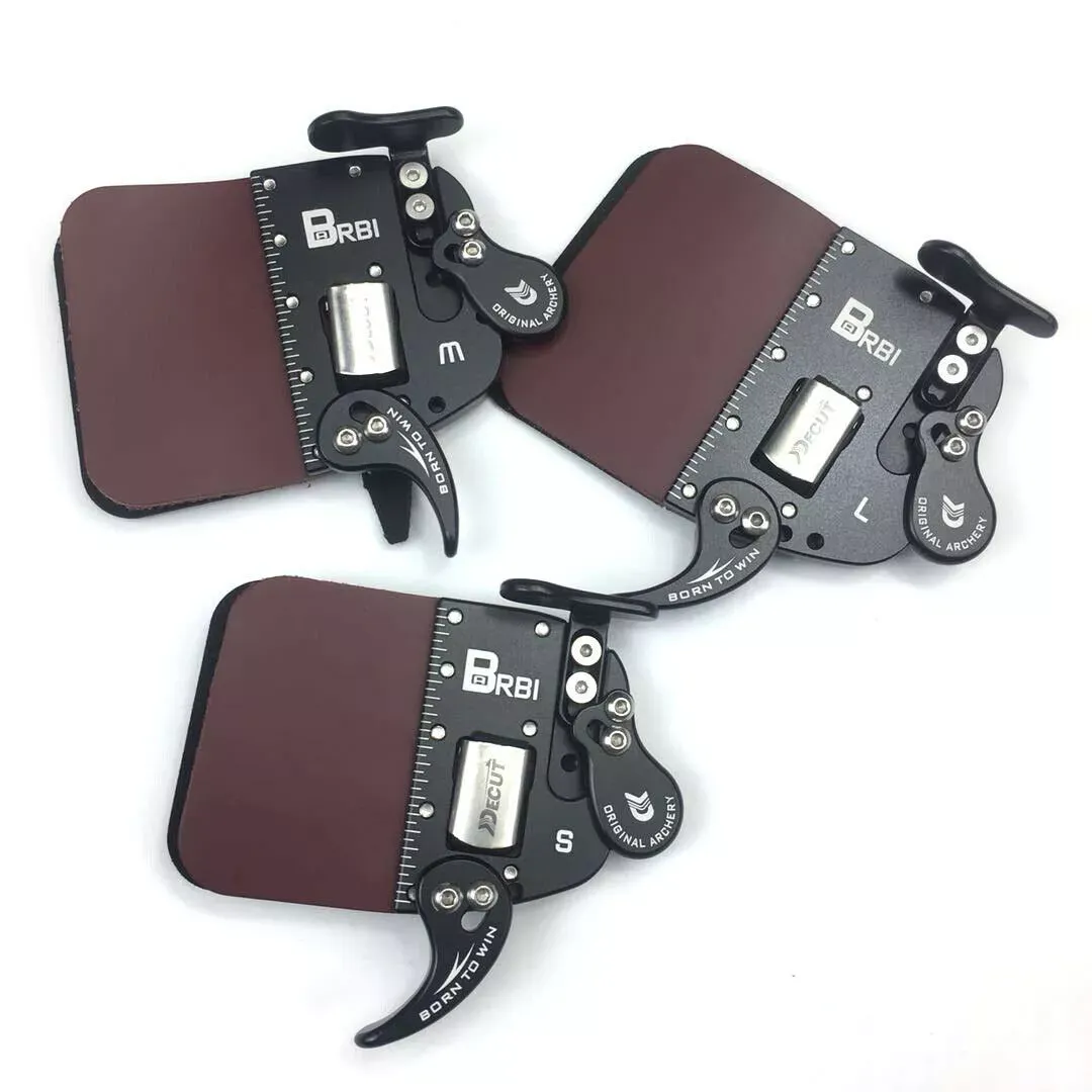 Decute Barebow Archery Finger Tab Cow Leather RH LH