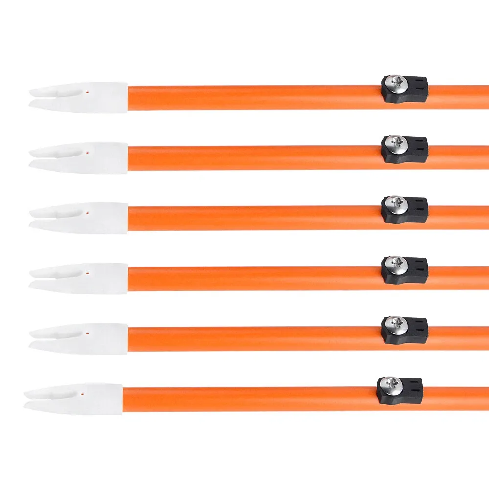 AME ARCHERY Bowfishing Arrows – 32.5" Solid Fiberglass Shaft with Barbed Broadhead (12pcs)