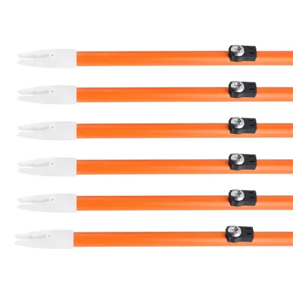 AME ARCHERY Bowfishing Arrows – 32.5" Solid Fiberglass Shaft with Barbed Broadhead (12pcs)
