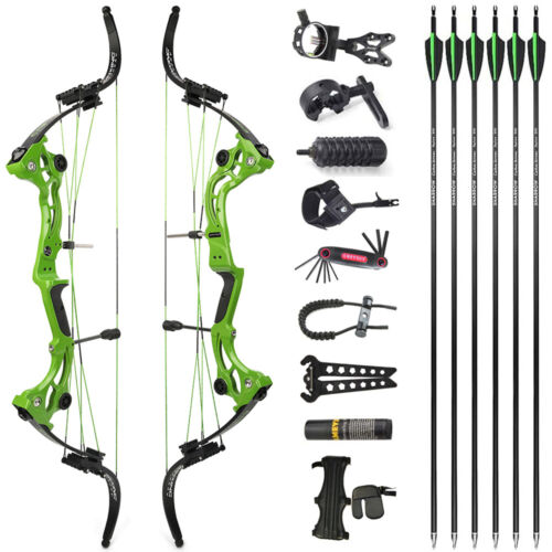 JUNXING F164 Compound Bow Set 40-55lbs Adjustable 320FPS  Bow Hunting Fishing