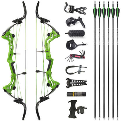 JUNXING F164 Compound Bow Set 40-55lbs Adjustable 320FPS  Bow Hunting Fishing