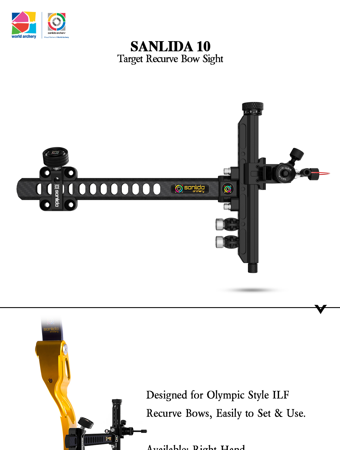 Sanlida 10 Recurve Sight  9inch Version
