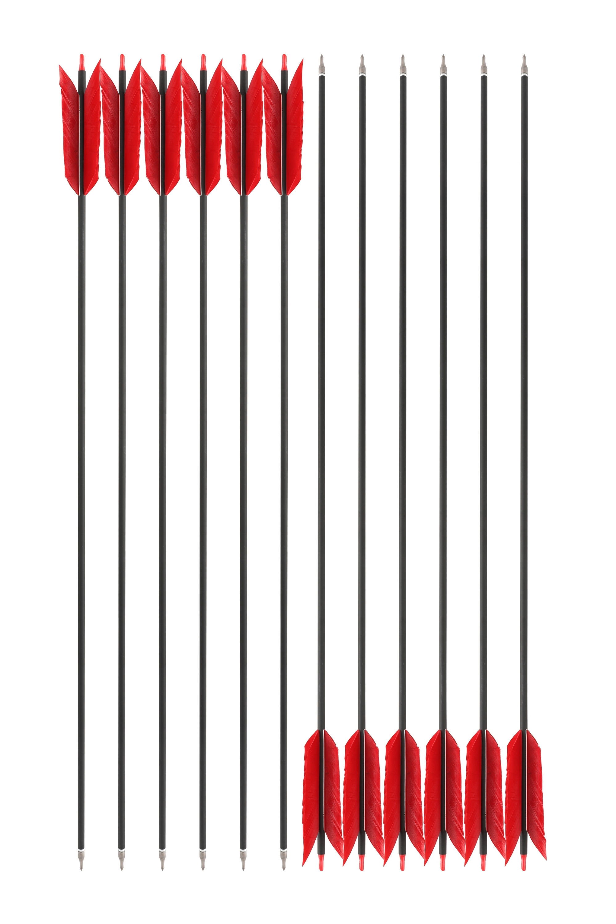 Arrows – 31.5" Length, 4" Flu Flu Feathers, 100-Grain Field Points