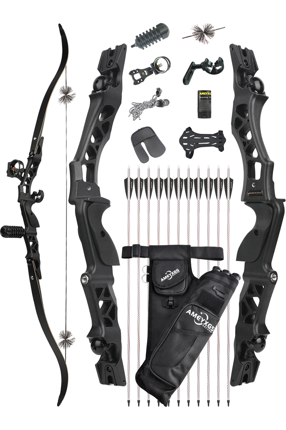 Junxing F166 ILF 30-60Lbs Hunting Recurve Bow Set-Lokearchery