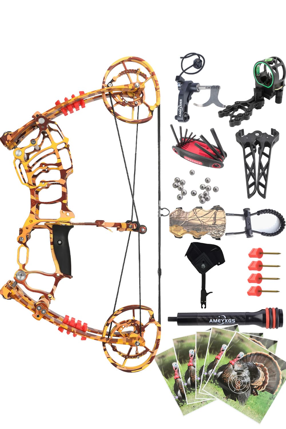 Short Axis Dual-use Compound Hunting Bow 30-70 lbs