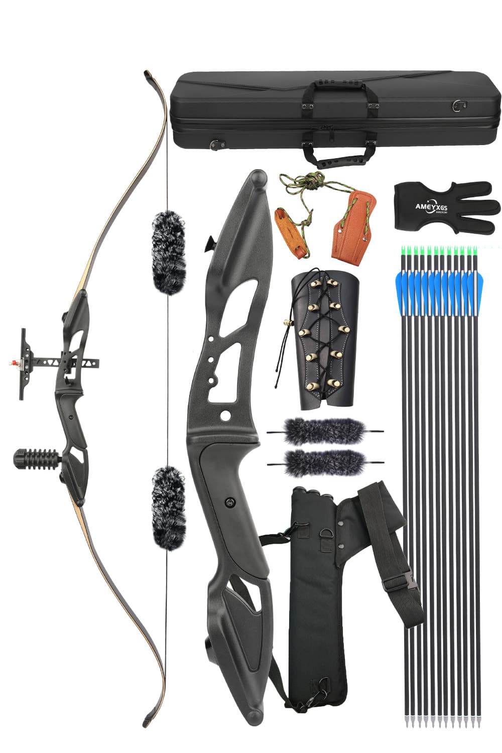 Junxing F179 Takedown Hunting Recurve Bow Set 30-50Lbs