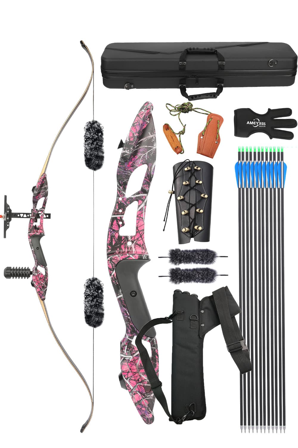 Junxing F179 Takedown Hunting Recurve Bow Set 30-50Lbs