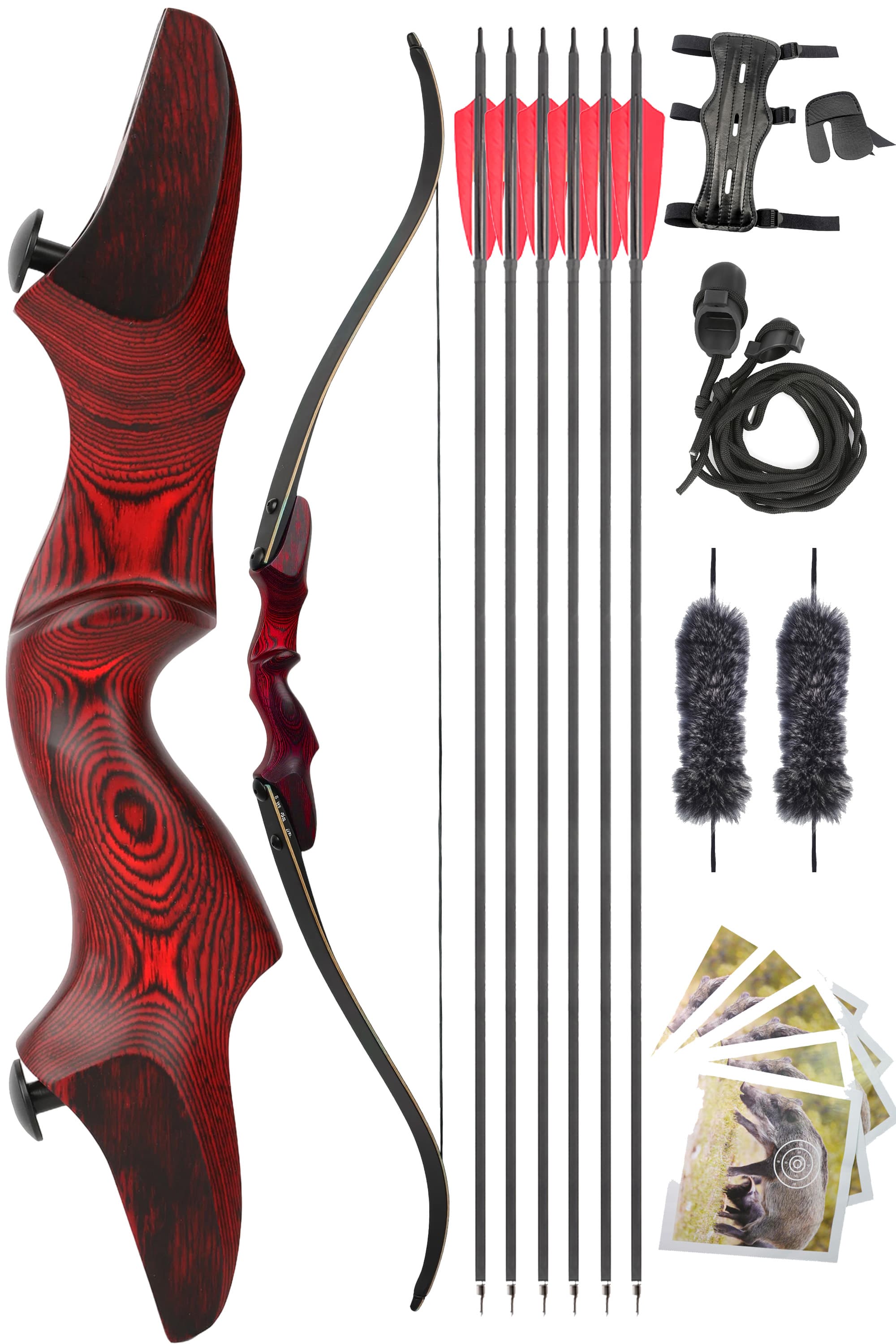 Rock Bear Recurve Bow 20-60LBS Takedown Bow Archery Hunting