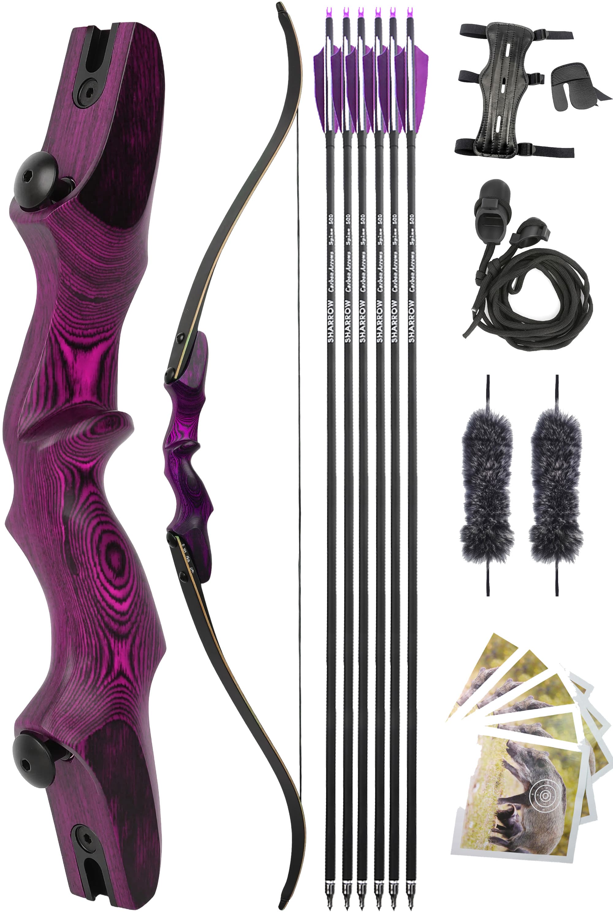 Rock Bear Recurve Bow 20-60LBS Takedown Bow Archery Hunting