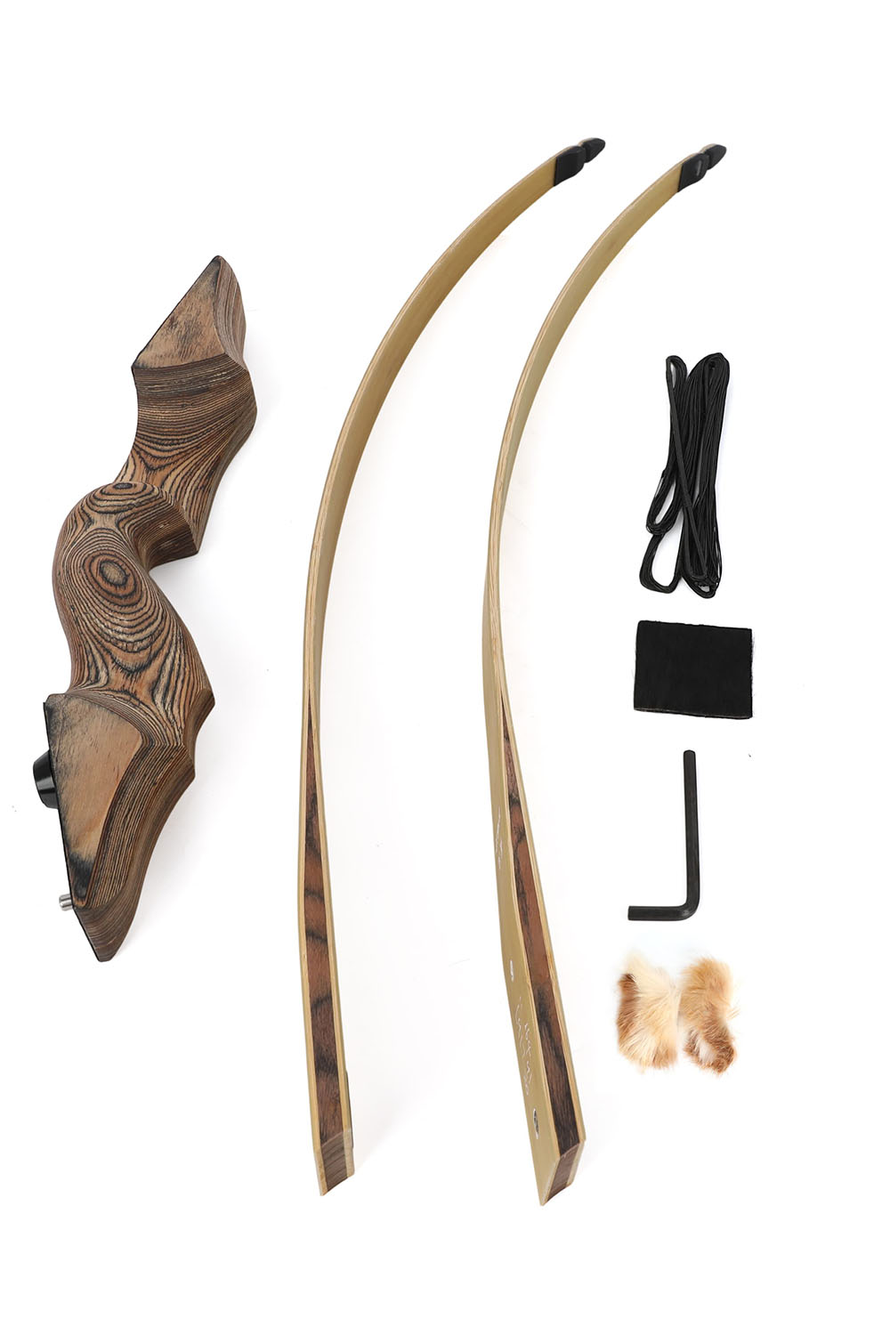 Black Hunter Hunting Traditional Longbow Kit RH LH 20-60Lbs 