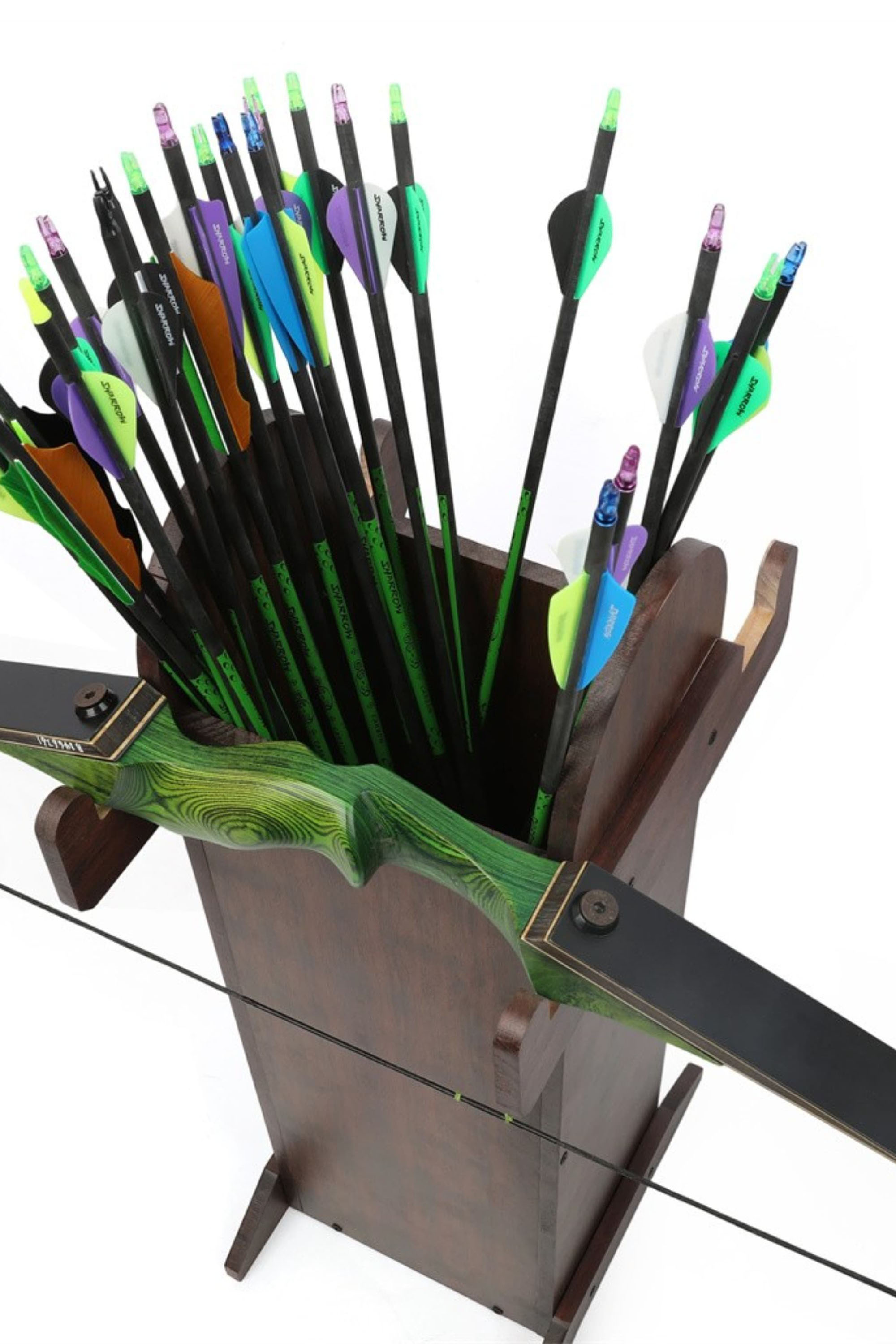 Wood Archery Quiver Stand for Shooting Practice