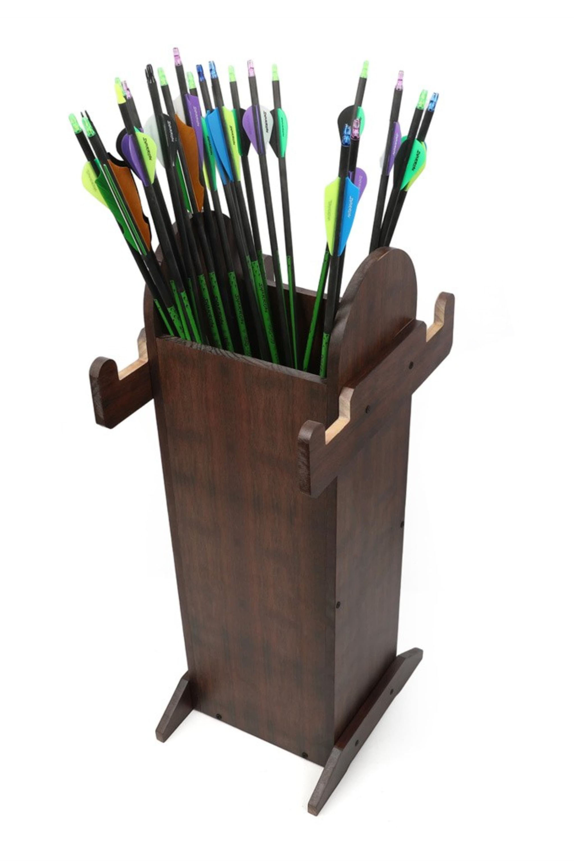 Wood Archery Quiver Stand for Shooting Practice