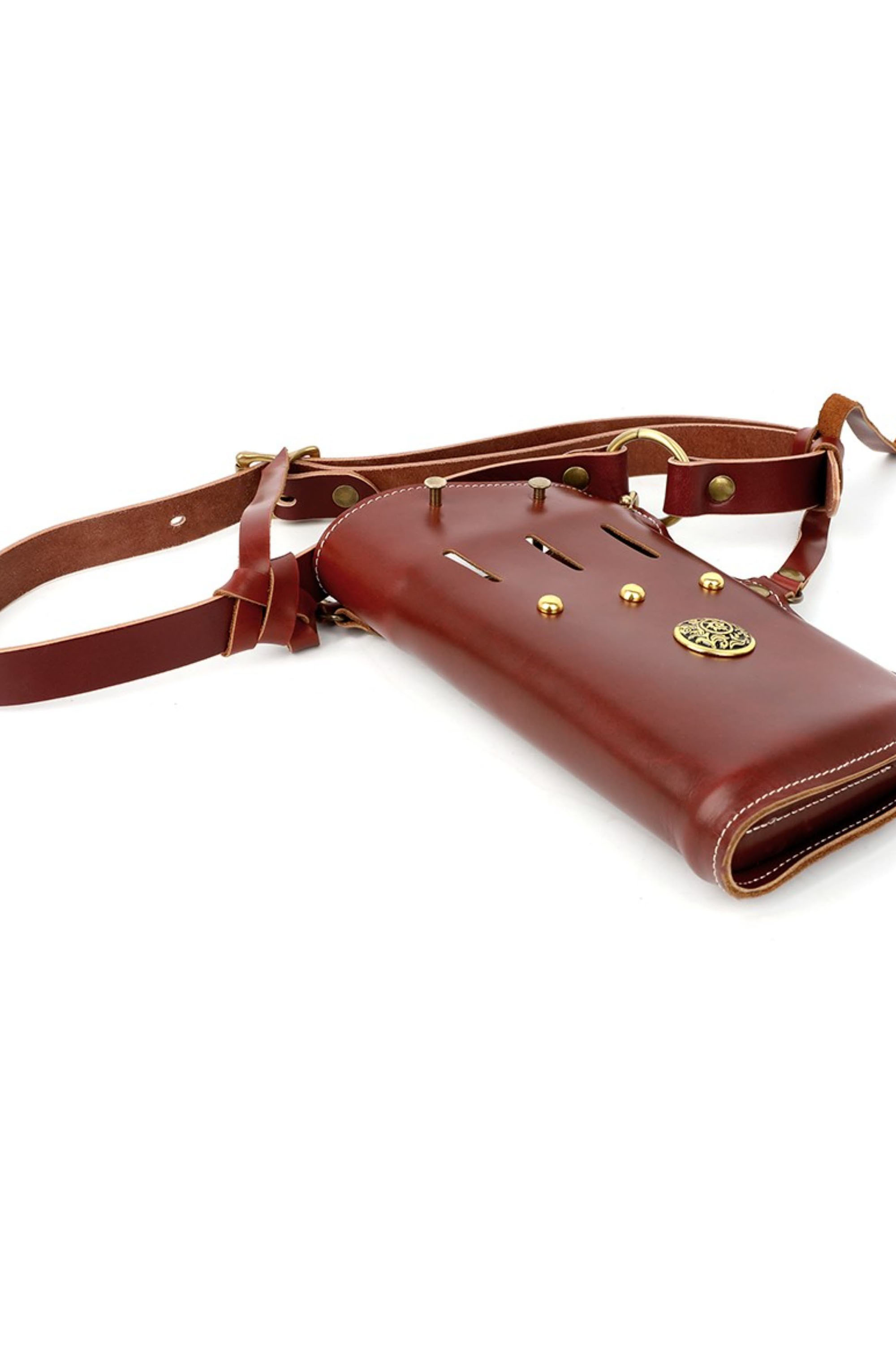 Leather Cowhide Arrow Quiver Waist Case for Bow Shooting