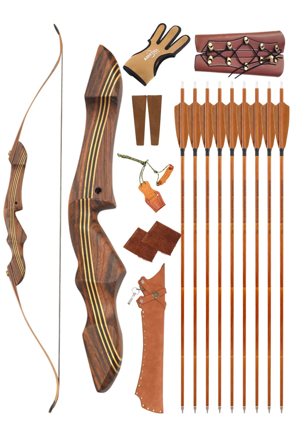 Ameyxgs 20-30Lbs Youth Recurve Bow Set-Lokearchery