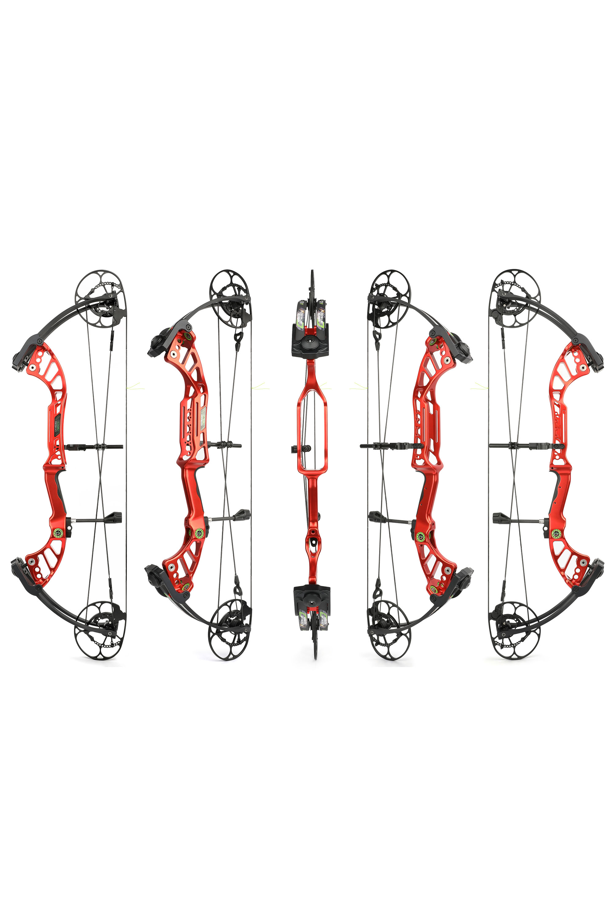 Compound Bow Set (Red) with 85% Let-Off and Hollow Body Design