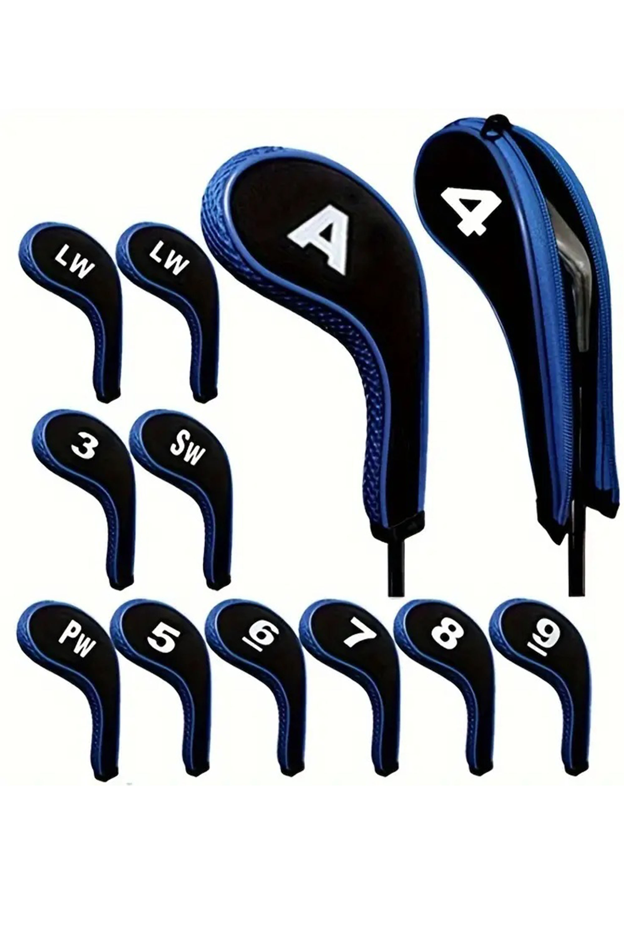 Golf Headcovers Set Driver Fairway Hybrid Tags Protection