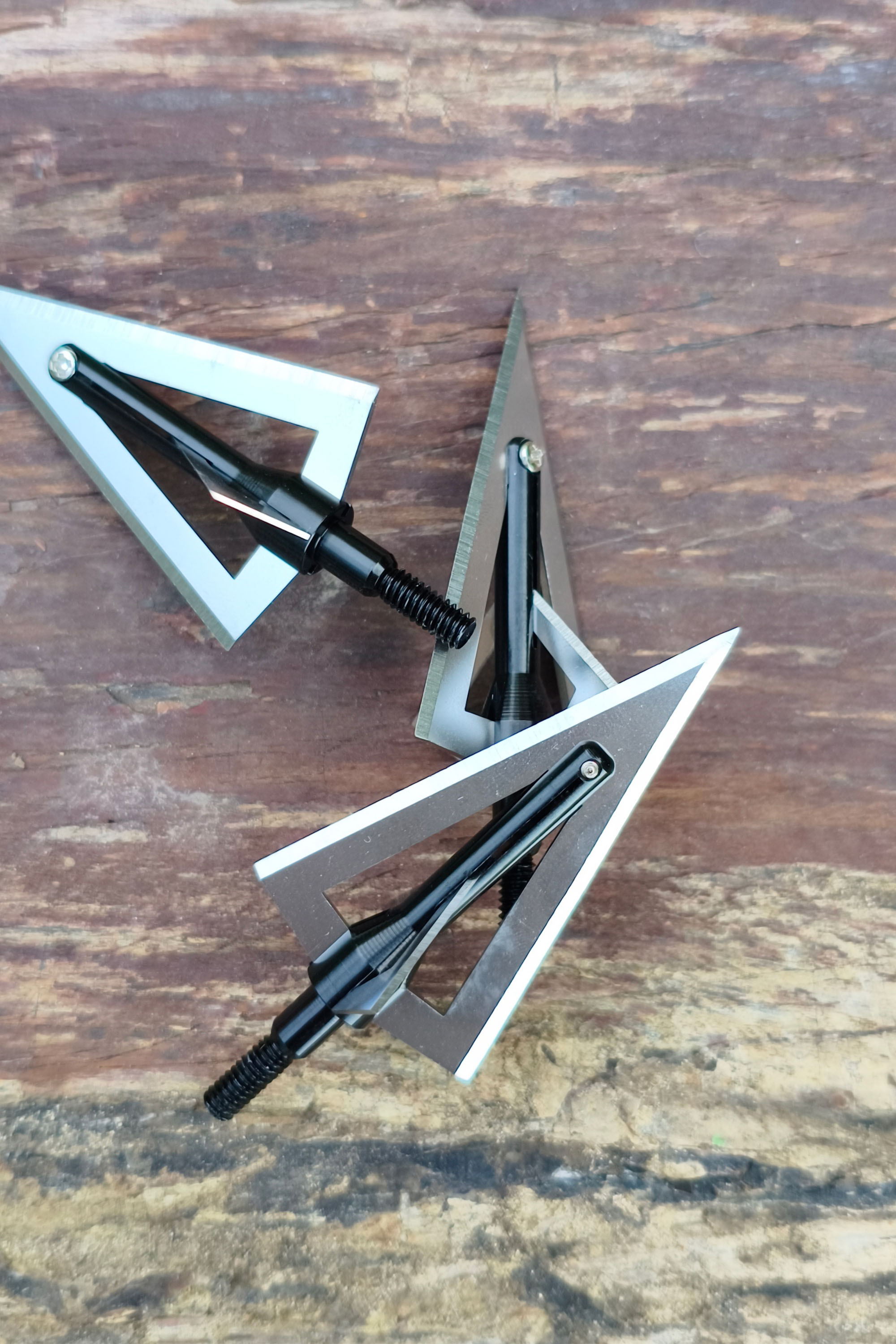6 Pcs Broadhead Tips – 420 Steel Blades, 6061 Aluminum Shaft