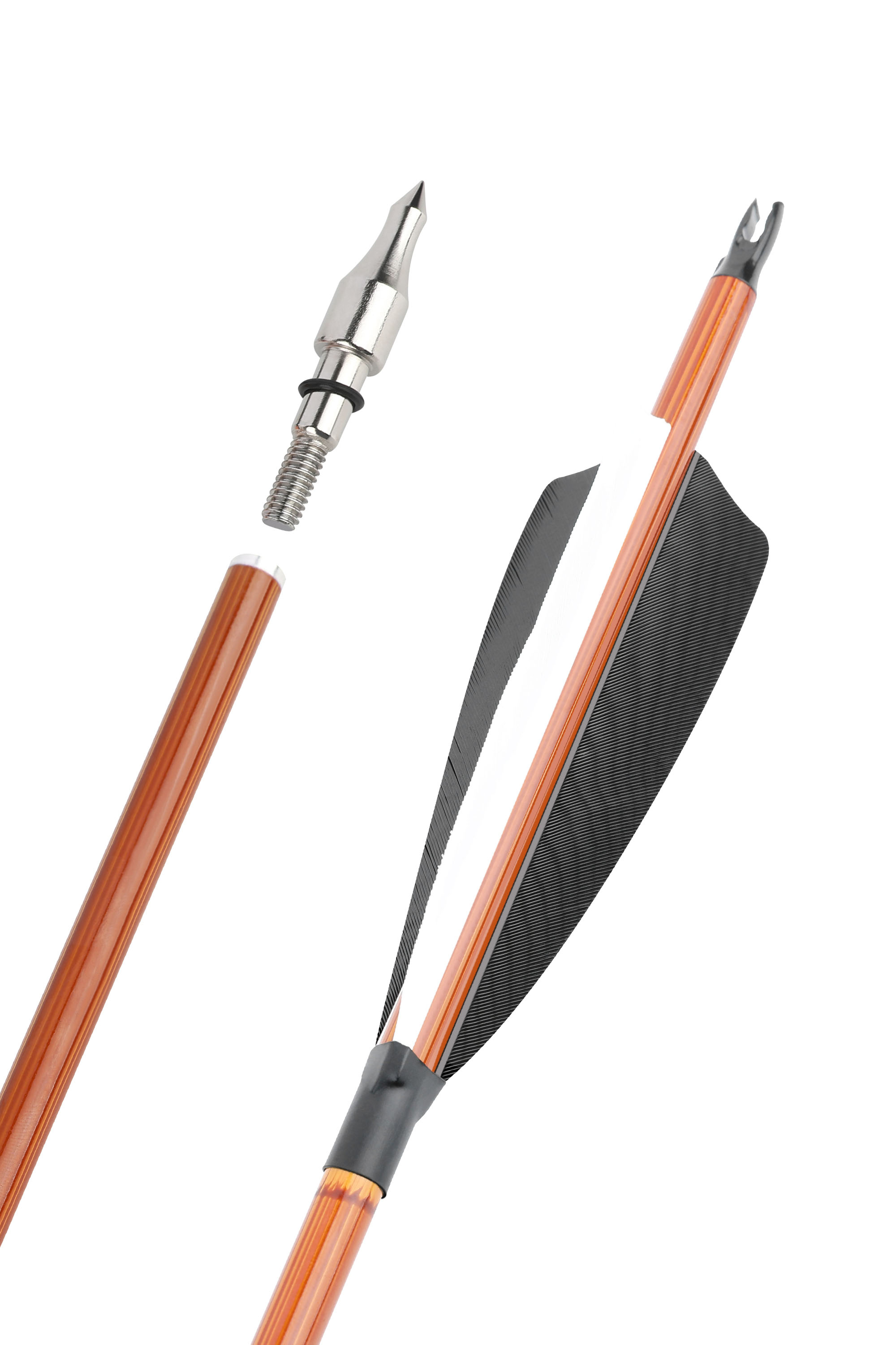 SHARROW Custom Carbon Arrows – 31.6" Total Length, 4" Shield Turkey Feather