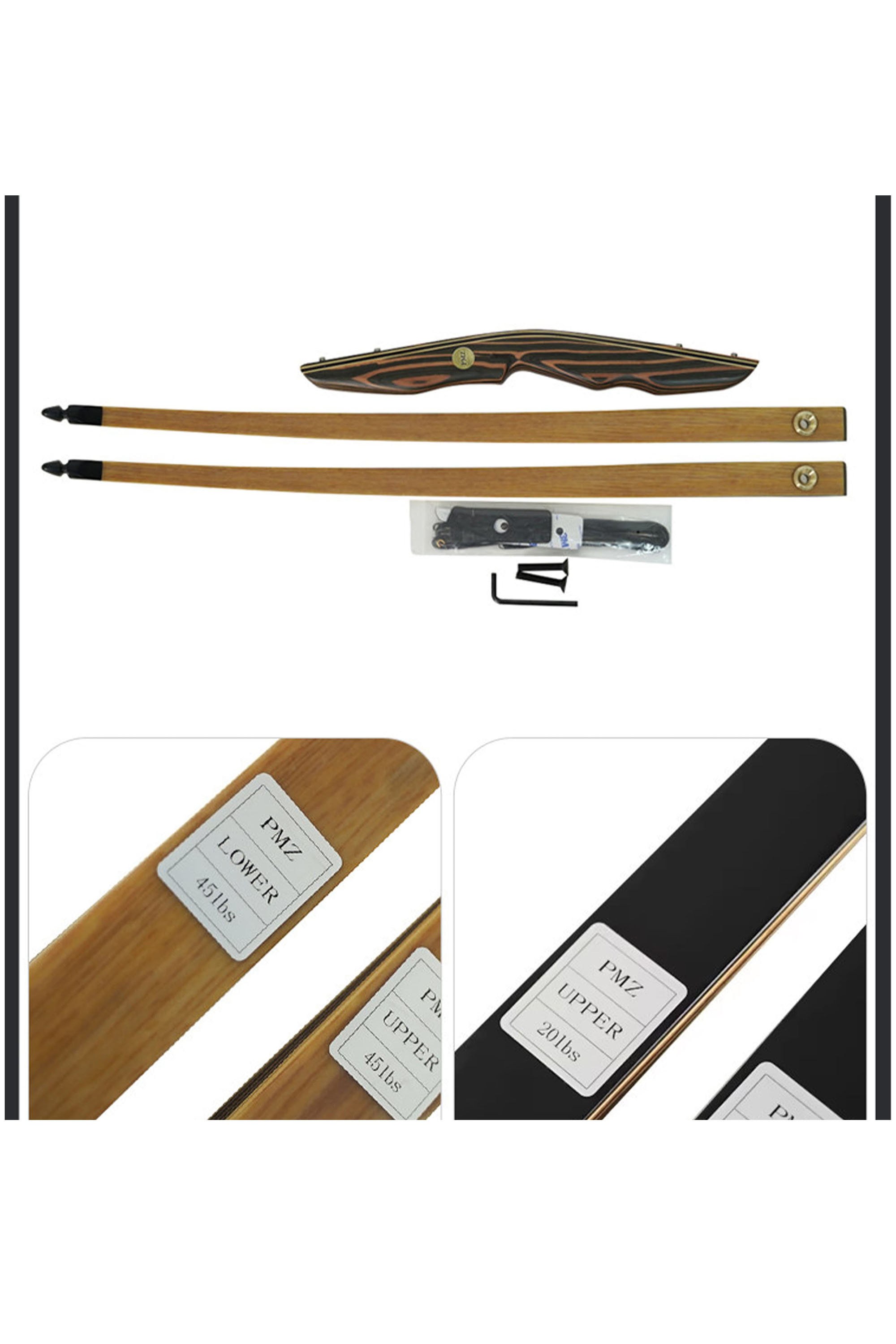 Archery 20-50lbs Traditional Bow Long Bow Recurve Longbow Shooting