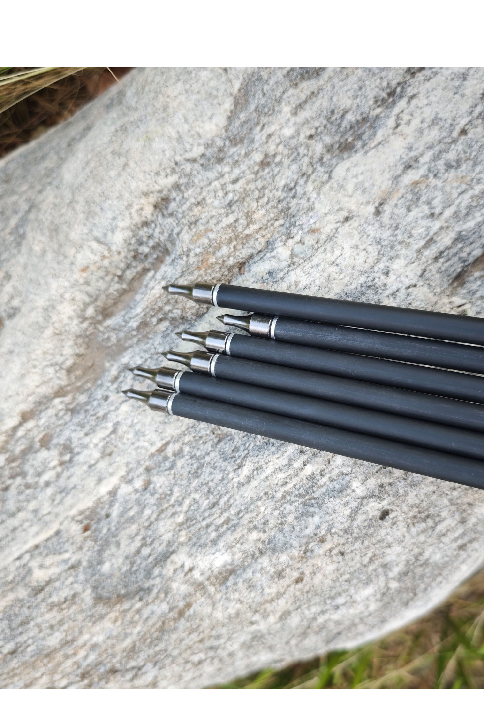 12pcs 5" Real Feather Carbon Arrows 85cm Shaft Spine 500