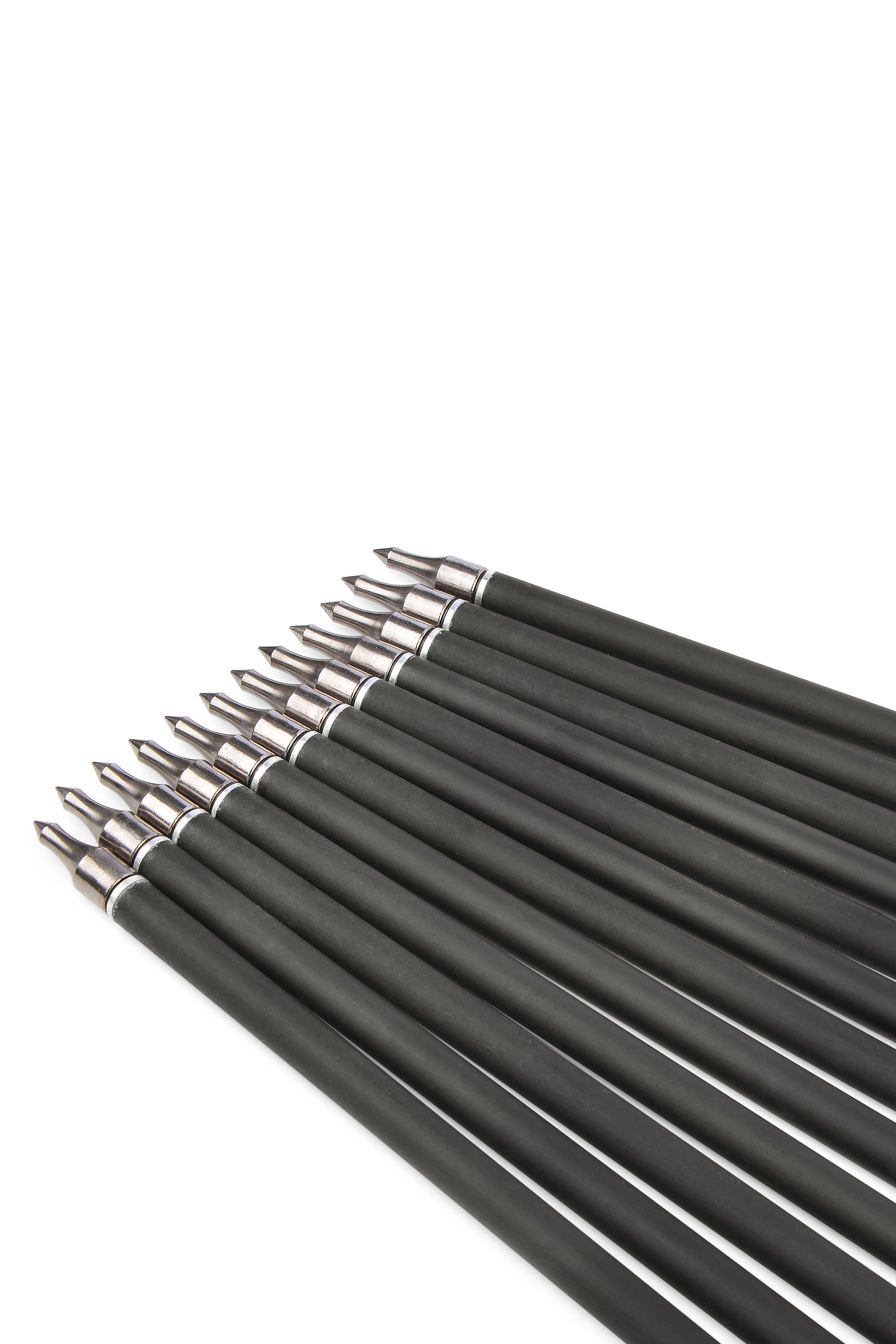 12pcs Archery Mixed Carbon Arrows – 500 Spine 3" Rubber Vanes