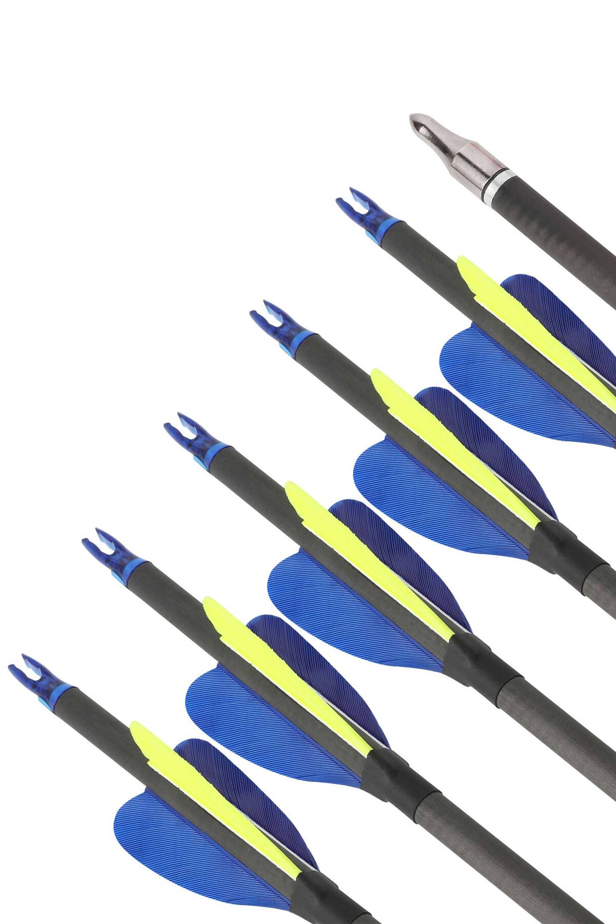 12X Hunting Fletched Arrows Pure Carbon Feather Spine 300-600