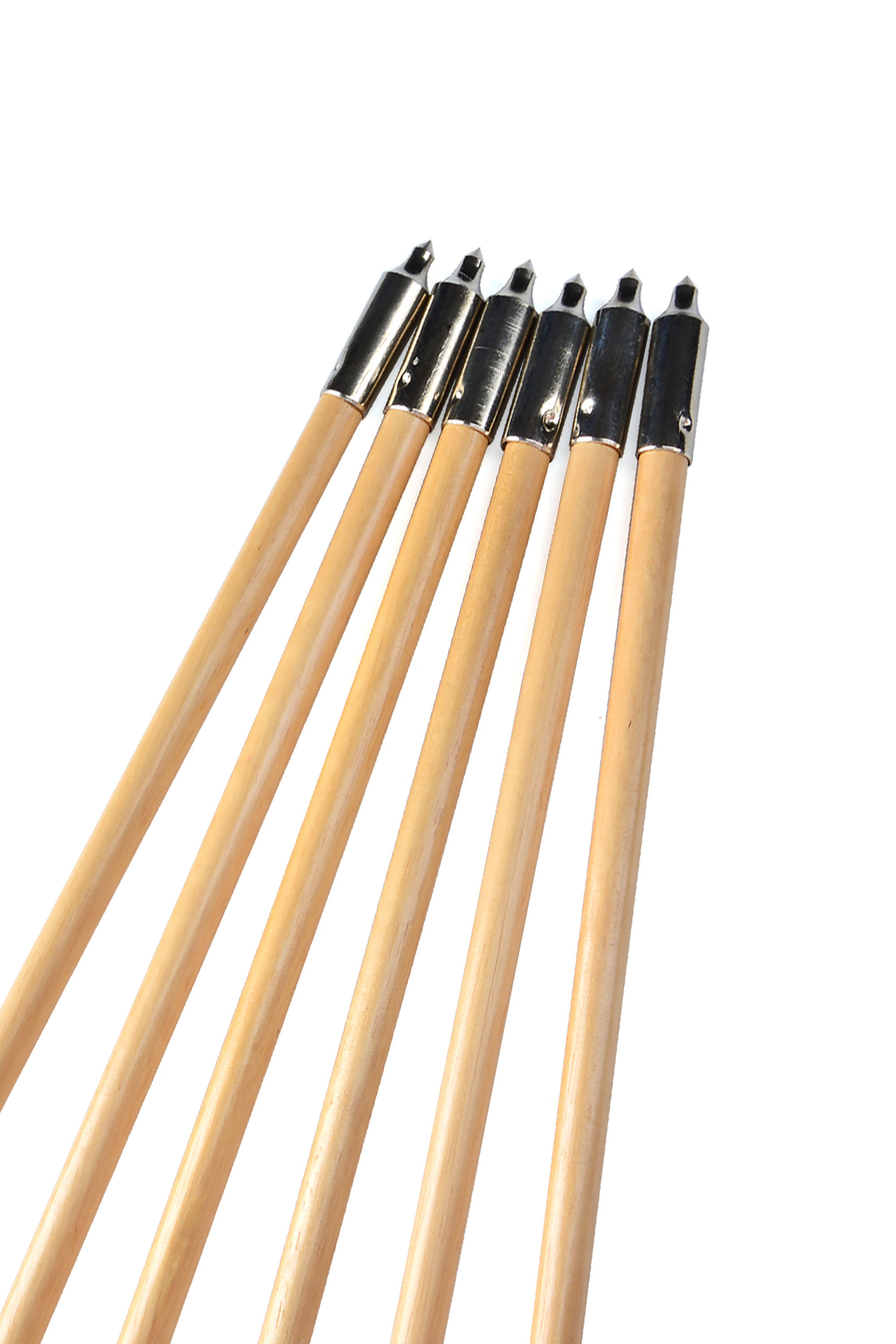 81.5cm Indonesian White Wood Arrows, 4-Turkey Feather Fletching