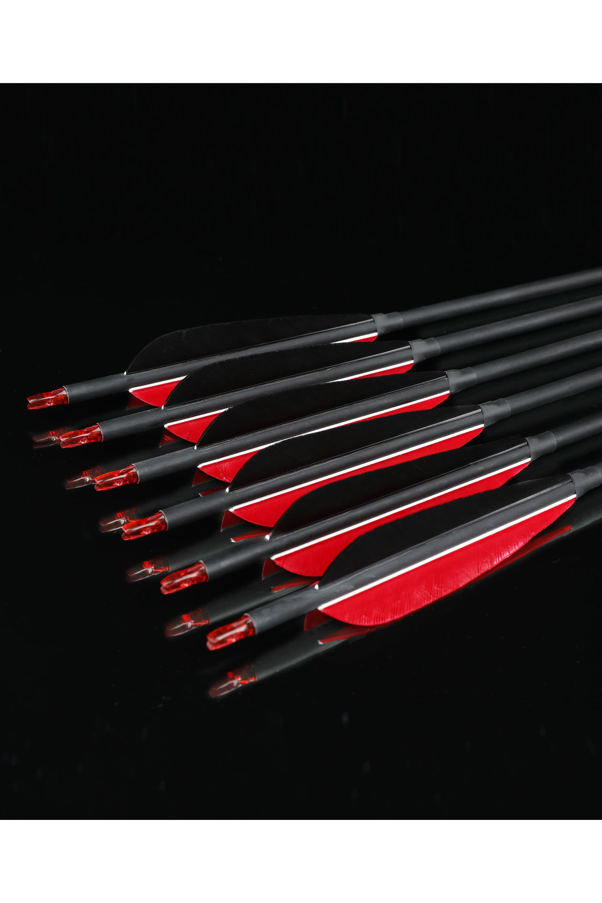 12pcs 5" Real Feather Carbon Arrows 85cm Shaft Spine 500