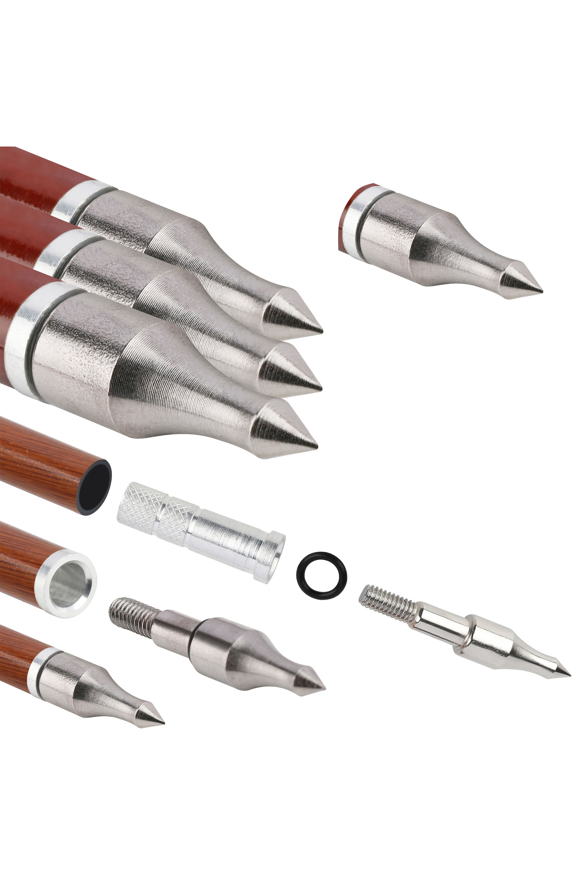 Mixed Carbon Arrows, SP500/600, 4" Brown Shield Feathers, 12-Pack