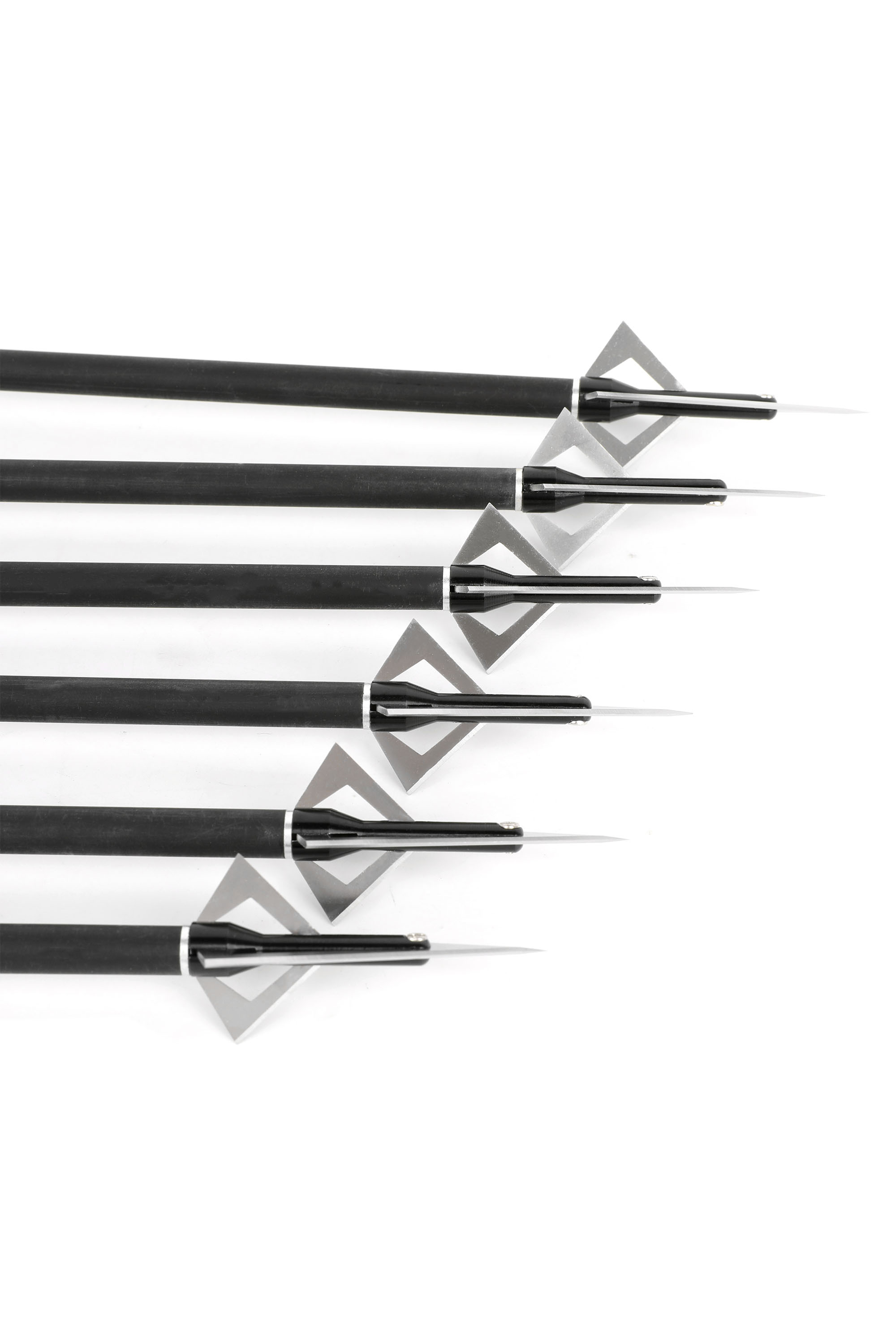 6 Pcs Broadhead Tips – 420 Steel Blades, 6061 Aluminum Shaft